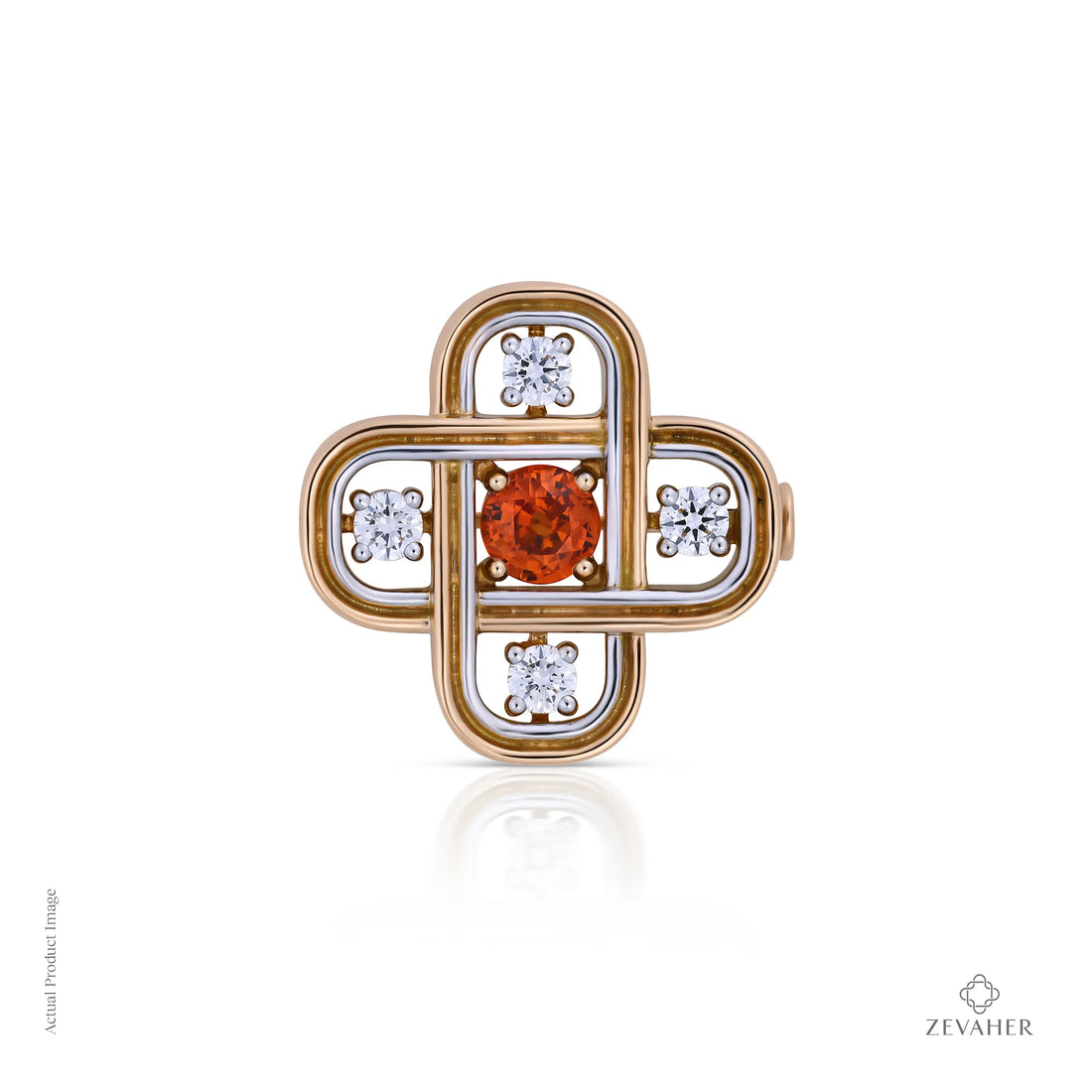 Safira Flamme Brooch